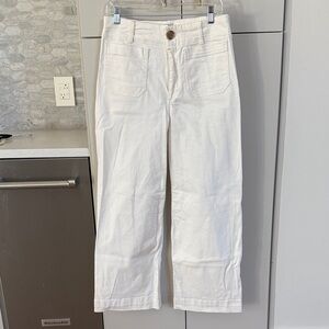 Maeve Cream Full-Length Pants